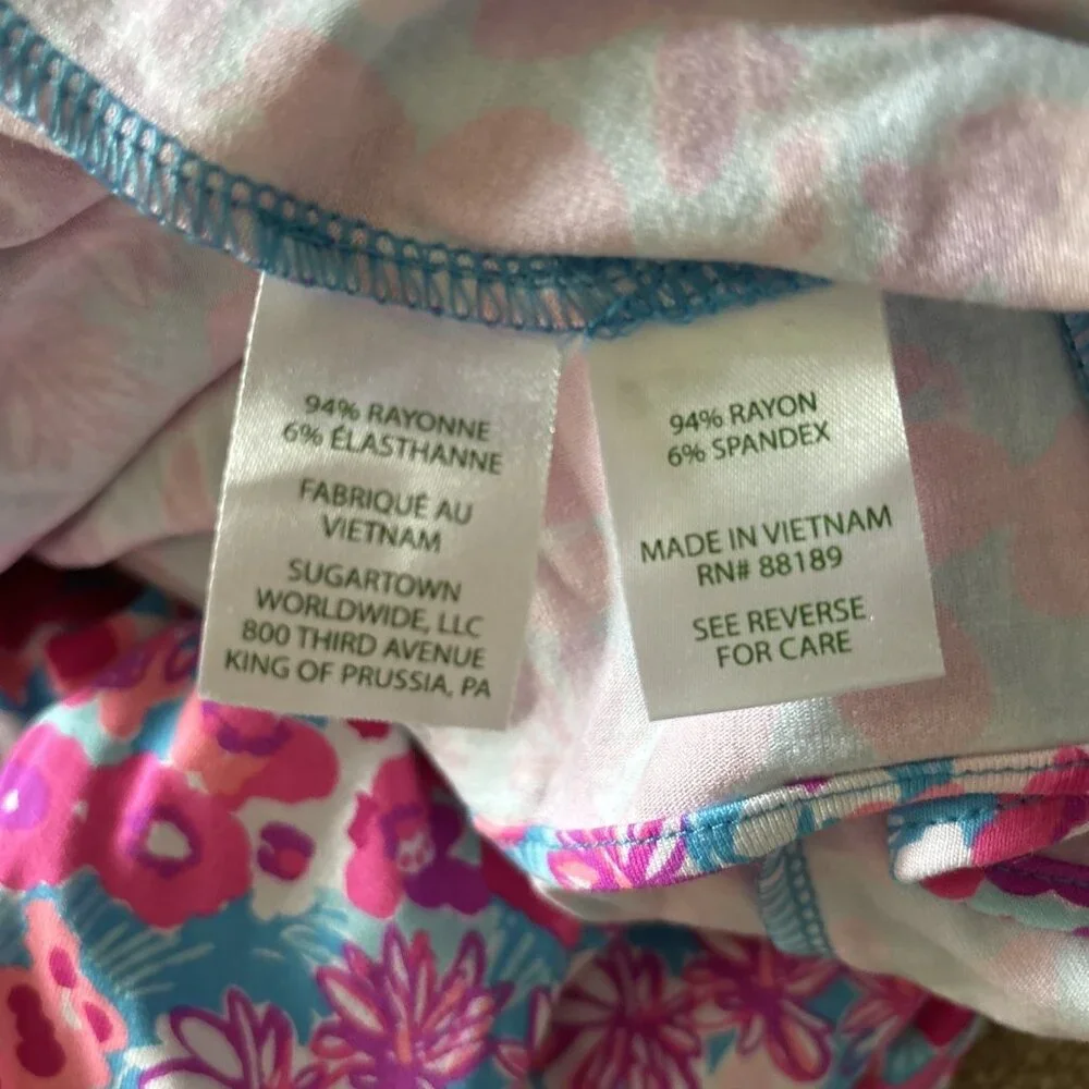 NEW Lilly Pulitzer Faye V-Neck Ruffle Dress Size M Aura Pink Baby Bloomer NWT - Picture 14 of 14